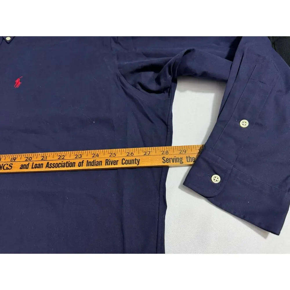 Polo Ralph Lauren Blake Blue Button Down Shirt Size XL 28x34